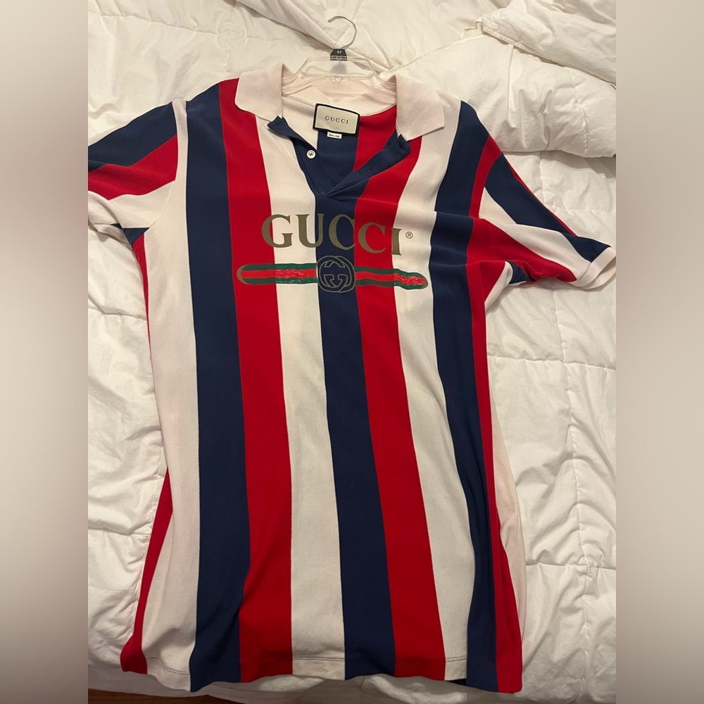 Men’s Gucci baiadera polo striped medium
